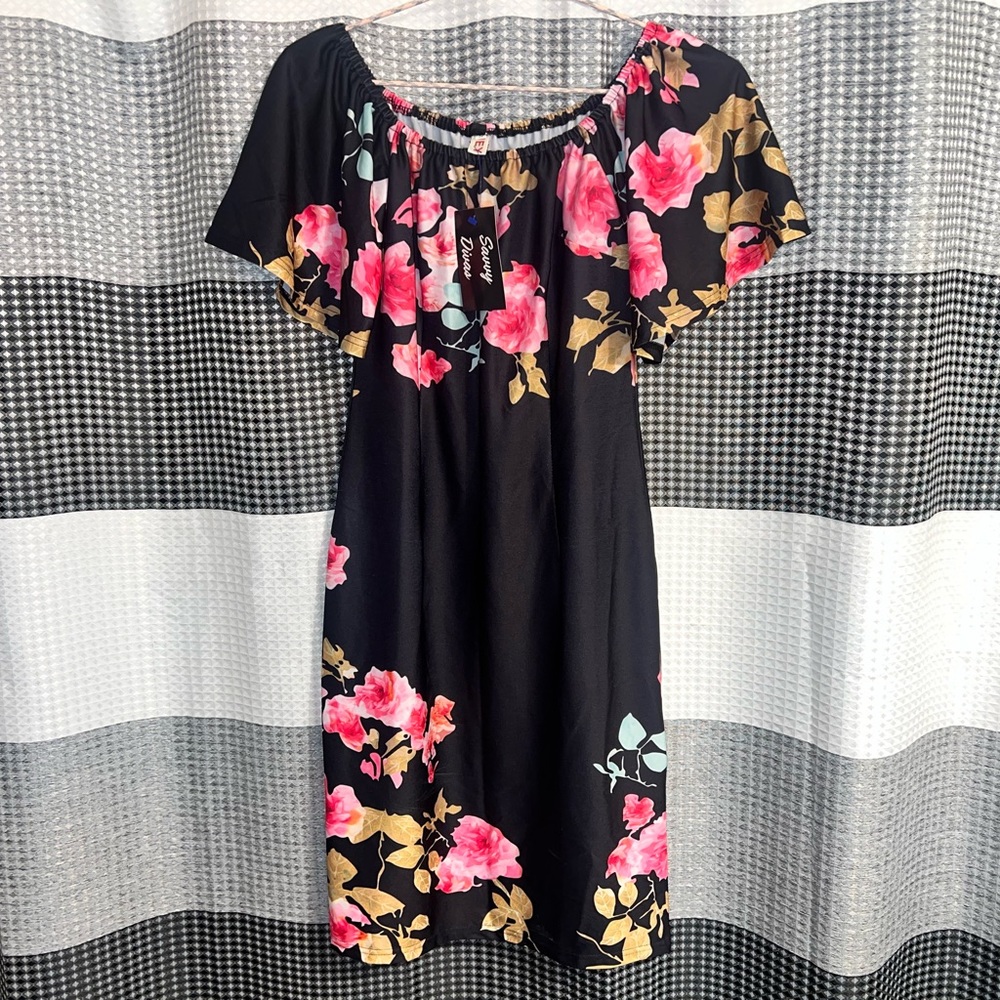 Savvy Divas Floral Dress